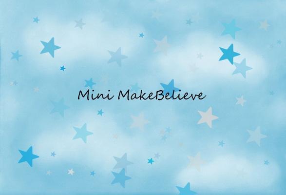 Kate Soft Skies Blue Stars Backdrop Designed by Mini MakeBelieve