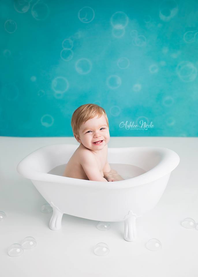 Kate Baby Shower Bubbles Backdrop for Photography Designed by Mini MakeBelieve - Kate Backdrop AU