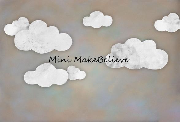 Kate Baby Shower Take Flight Clouds Backdrop for Photography Designed by Mini MakeBelieve - Kate Backdrop AU