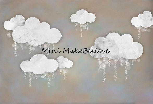 Kate Baby Shower Take Flight Winter Clouds Backdrop for Photography Designed by Mini MakeBelieve
