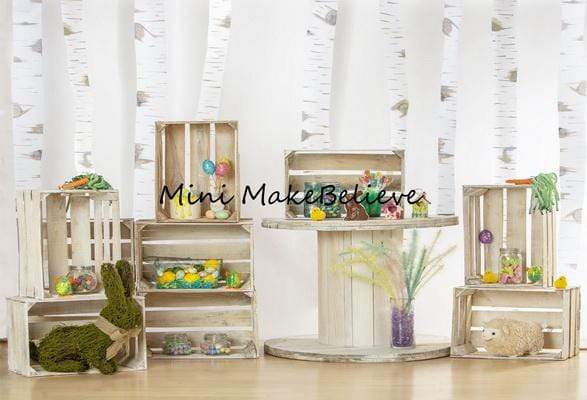 Kate Rabbits And Decorations Easter Backdrop for Photography Designed by Mini MakeBelieve