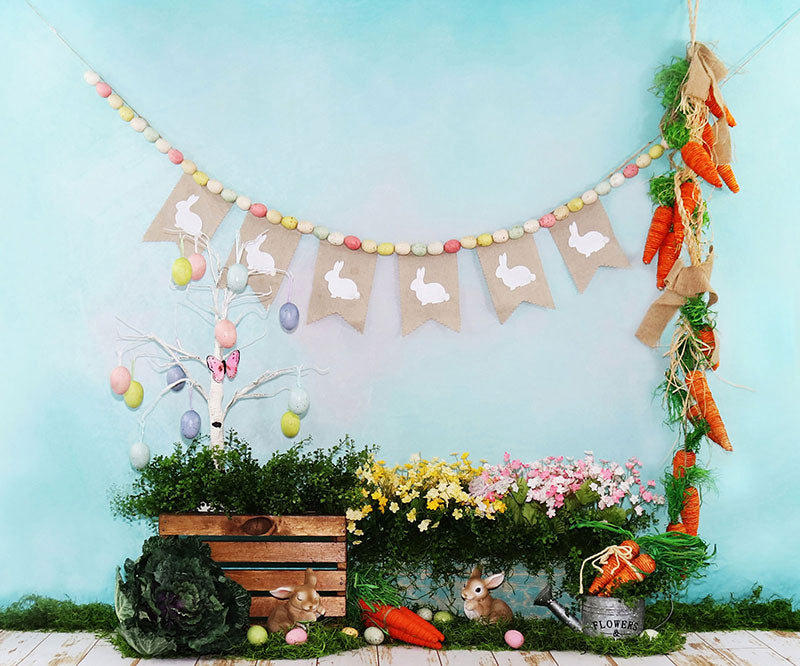 Kate Fairy Tale Flowers Decorations Easter Backdrop for Photography Designed by Leann West - Kate Backdrop AU