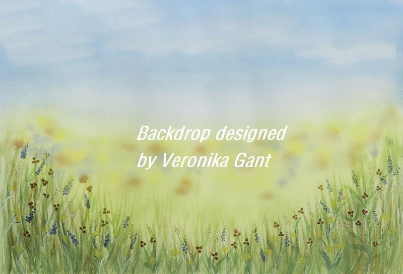 Kate Spring painting Backdrop designed by Veronika Gant