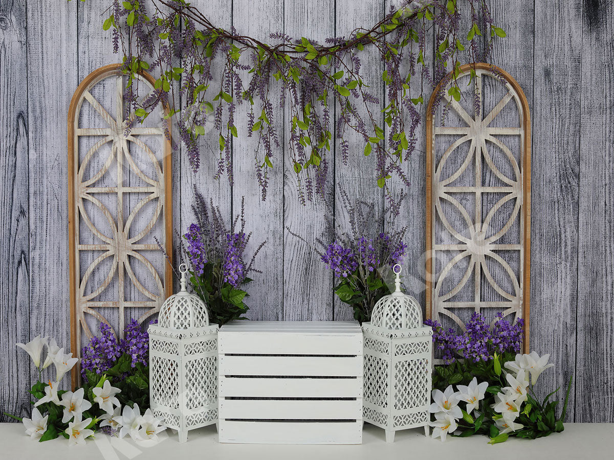 Kate Peaceful Lavender Backdrop for Easter/Spring - Kate Backdrop AU