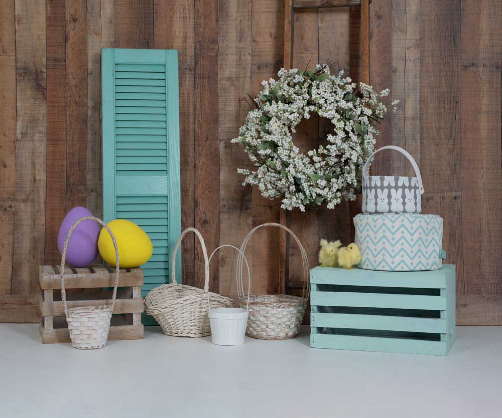 Kate Wood Wall Flowers Easter Decorations Spring Backdrop for Photography Designed by Tyna Renner