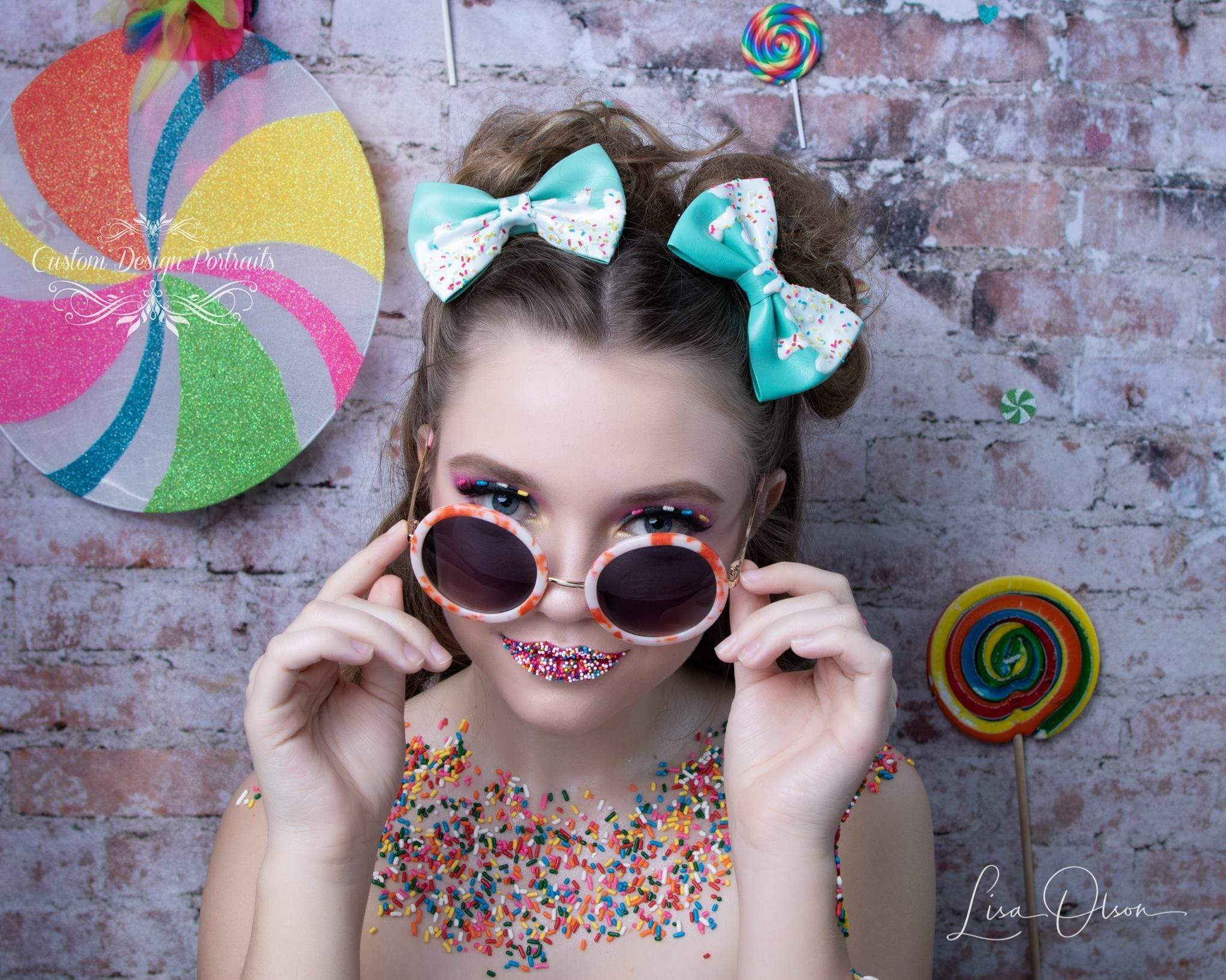Kate Retro Brickstairs Backdrop for Photography Designed by Erin Larkins - Kate Backdrop AU