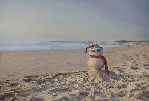 Kate Summer Snowman Beach Backdrop for Photography Designed by Danette Kay Photography