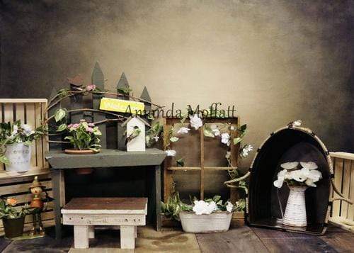 Kate the Potting Shed Spring Flowers Backdrop for Photography Designed by Amanda Moffatt