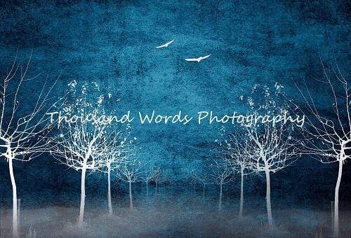 Kate White trees birds high rez Backdrop for Photography Designed by Marina Smith