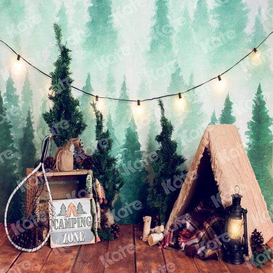 Kate Forest Camping Children Summer Backdrop for Photography Designed by Megan Leigh Photography