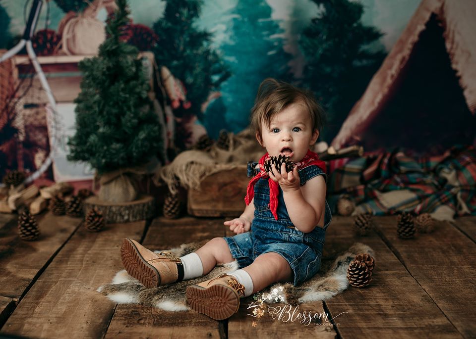 Kate Forest Camping Children Summer Backdrop for Photography Designed by Megan Leigh Photography