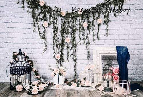 Kate Rustic Victorian Flower Summer Backdrop for Photography Designed by Keerstan Jessop