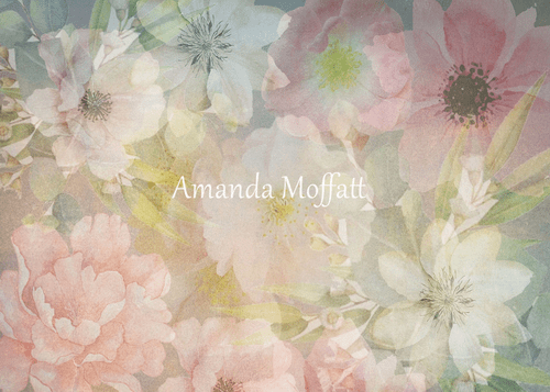 Kate Flowers Pastel Florals Backdrop for Photography Designed by Amanda Moffatt