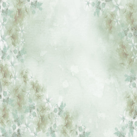 Kate Fine Art Watercolors Green Flowers Abstract Backdrop designed by Veronika Gant - Kate Backdrop AU