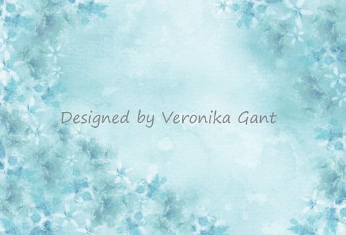 Kate Fine Art Watercolors Blue Flowers Abstract Backdrop designed by Veronika Gant