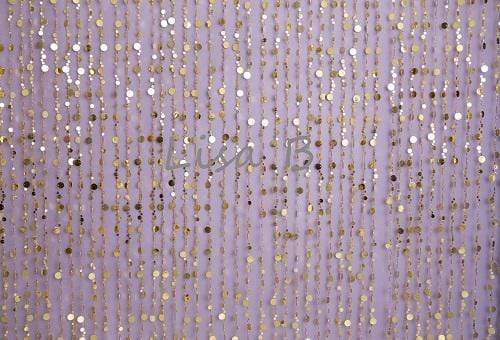 Kate Purple Gold Dots Children Birthday Backdrop for Photography Designed by Lisa B