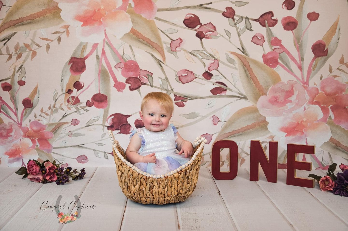 Kate Redberry Flower Backdrop for Photography Designed By Leann West - Kate Backdrop AU