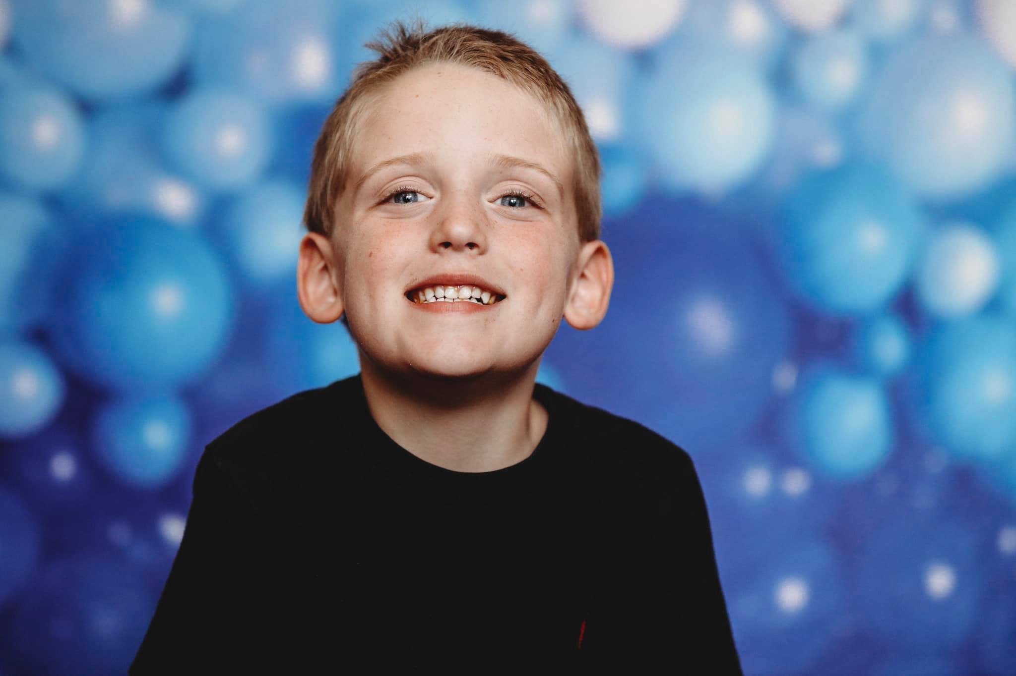 Kate Shades of Blue Balloon Wall Children Backdrop for Photography Designed by Mandy Ringe Photography - Kate Backdrop AU