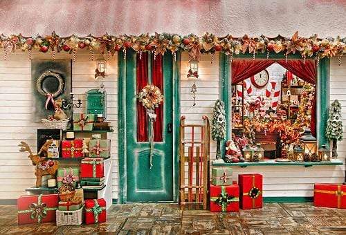 Kate Decoration Gift Christmas Toy Shop Backdrop for Photography
