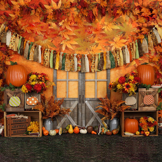 Kate Autumn Harvest Thanksgiving Backdrop - Kate Backdrop AU