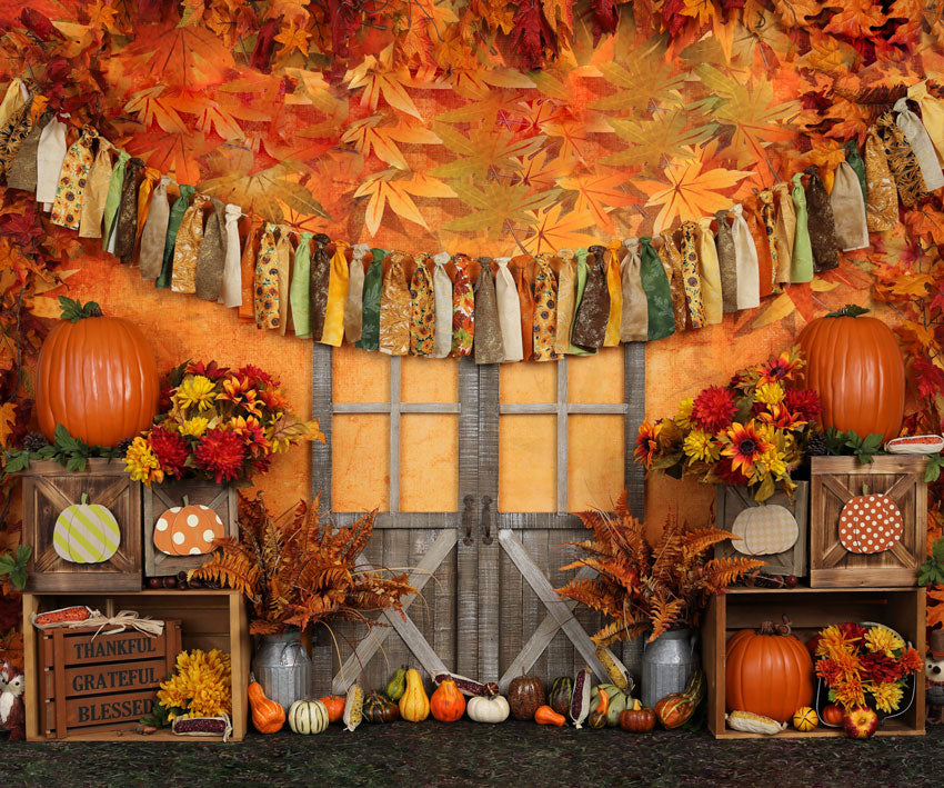 Kate Autumn Harvest Thanksgiving Backdrop - Kate Backdrop AU