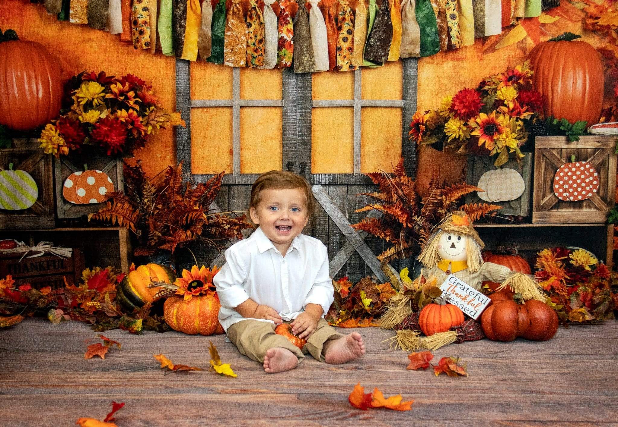 Kate Autumn Harvest Thanksgiving Backdrop - Kate Backdrop AU