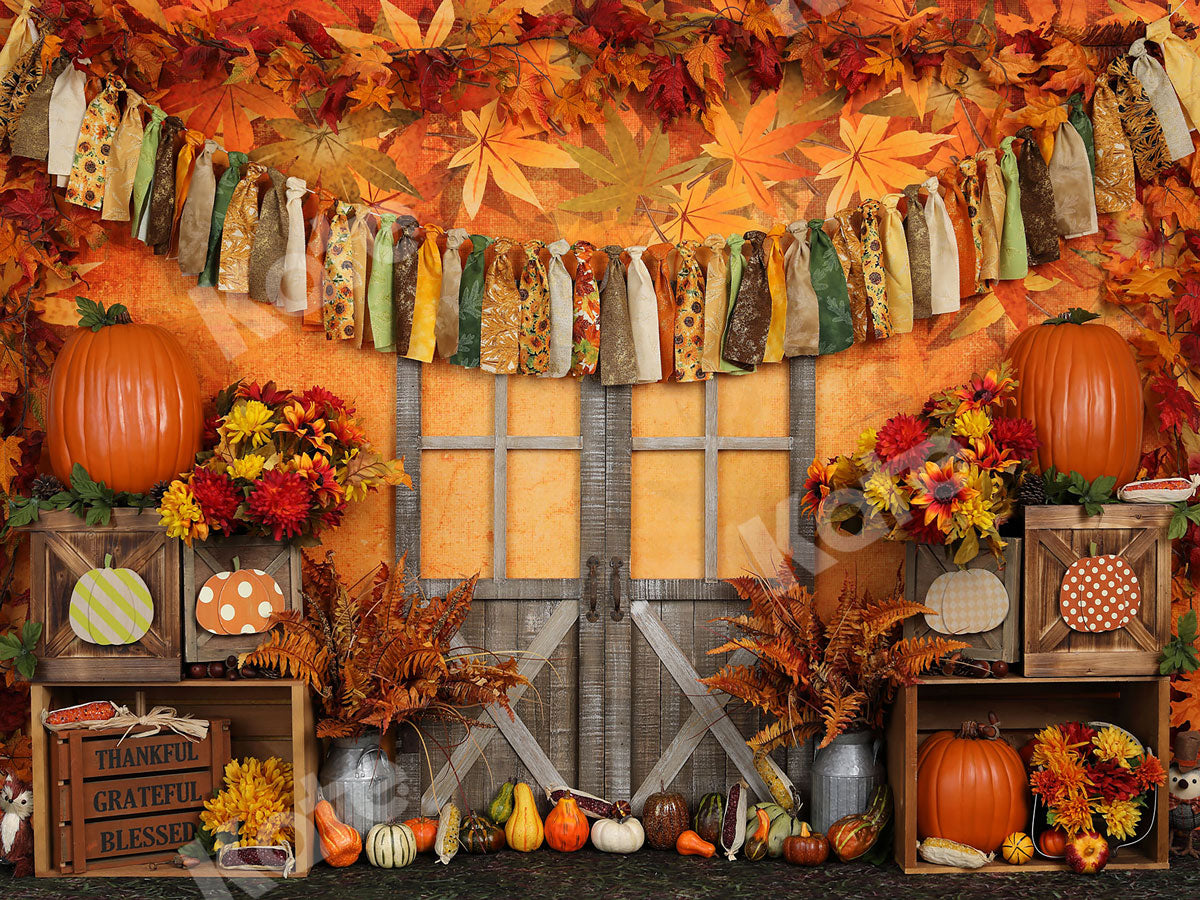 Kate Autumn Harvest Thanksgiving Backdrop - Kate Backdrop AU