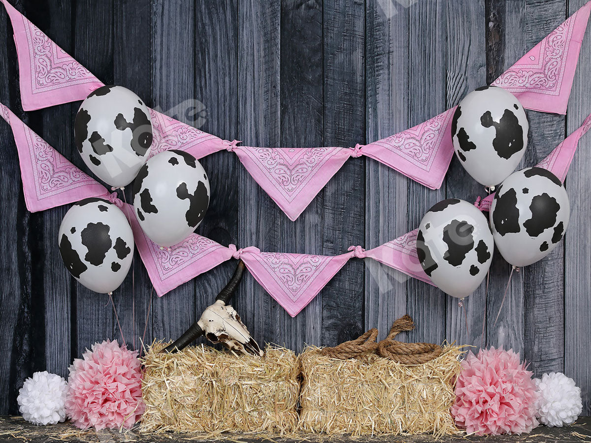 Kate Autumn Cowgirl Pink Decorations Backdrop