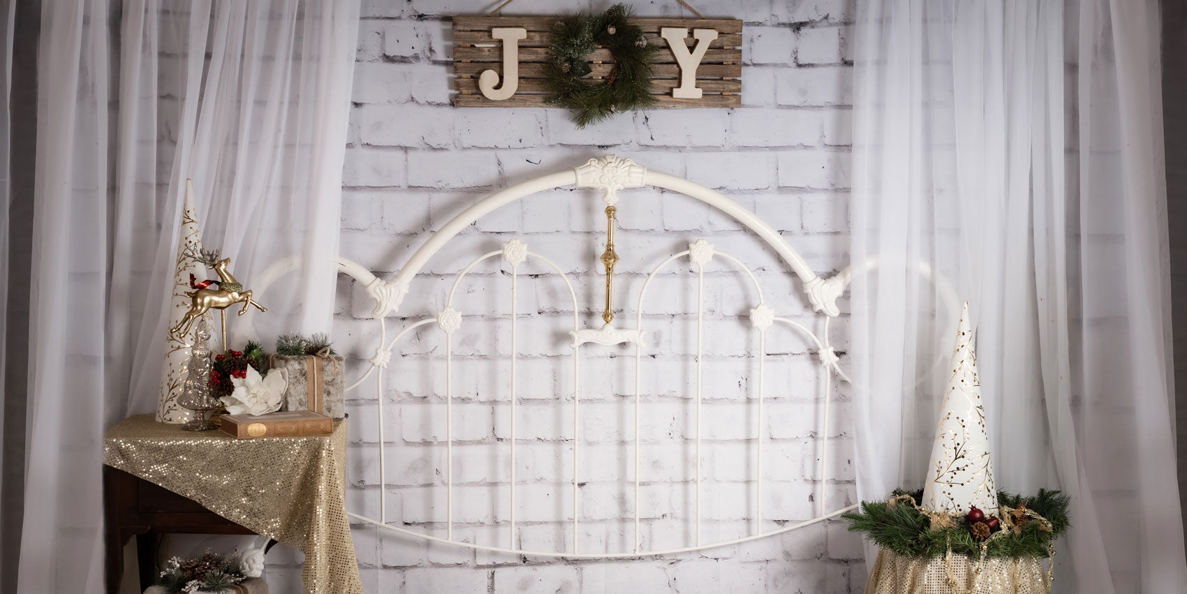Kate Christmas White Headboard Backdrop Designed By Angela Marie Photography
