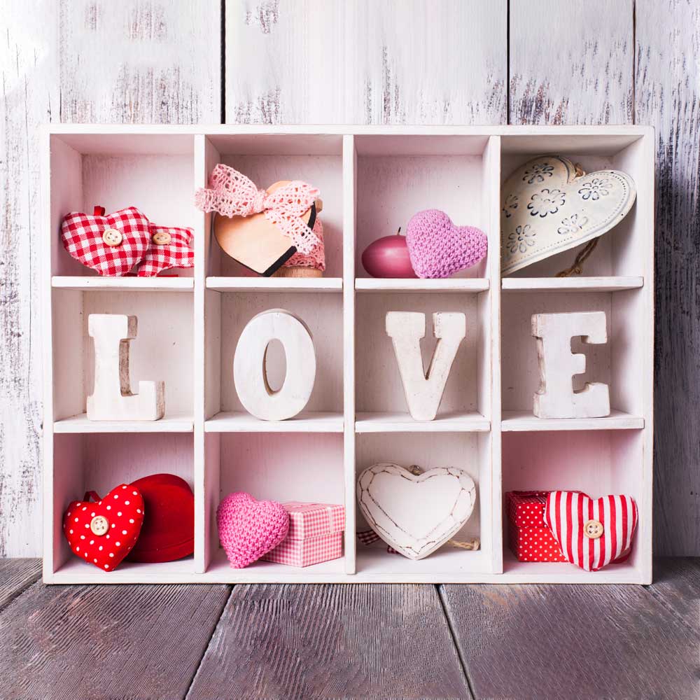 Kate Pink Heart With Love Valentine's Day Backdrop for Photography - Kate Backdrop AU