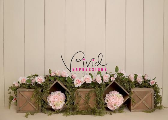 Kate Crates of flowers Backdrop Designed by Melissa King - Kate Backdrop AU