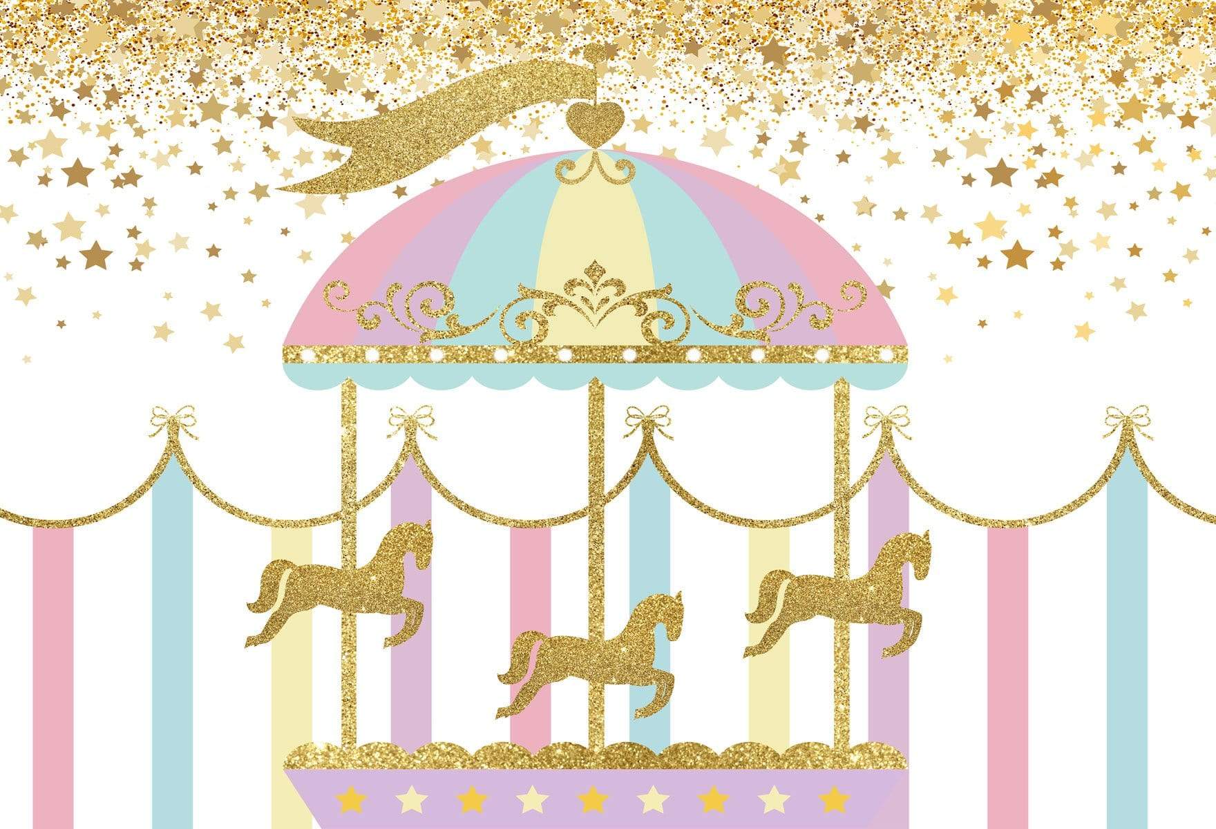 Kate Carousel Cake Smach Backdrop for Photography - Kate Backdrop AU