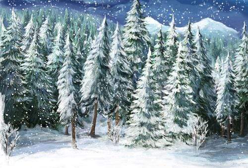 Kate Christmas Winter Forest Trees Backdrop for Photography - Kate Backdrop AU