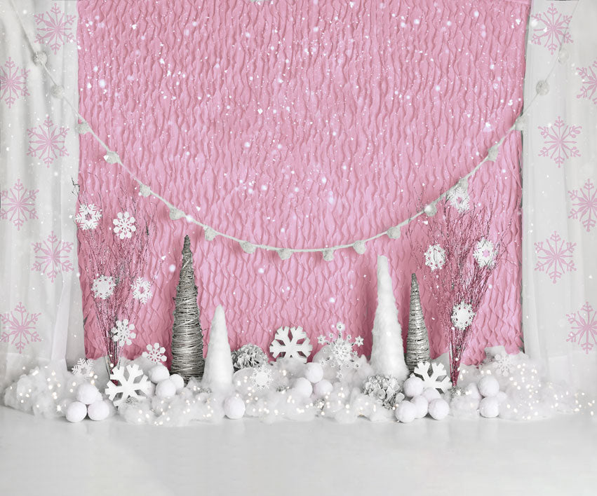Kate Pink Winter Onederland Girly Backdrop Designed By Mandy Ringe Photography