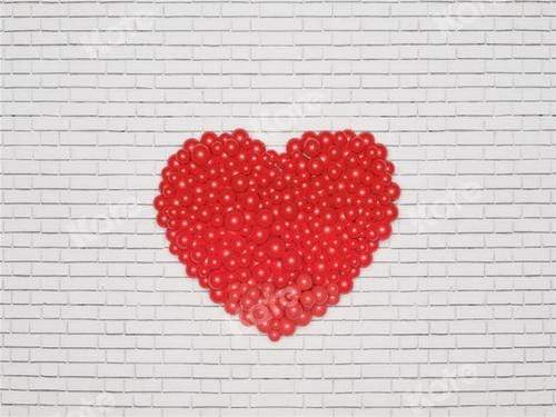 Kate Valentine's Day Love White Wall Backdrop for Photography - Kate Backdrop AU