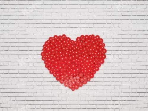 Kate Valentine's Day Love White Wall Backdrop for Photography