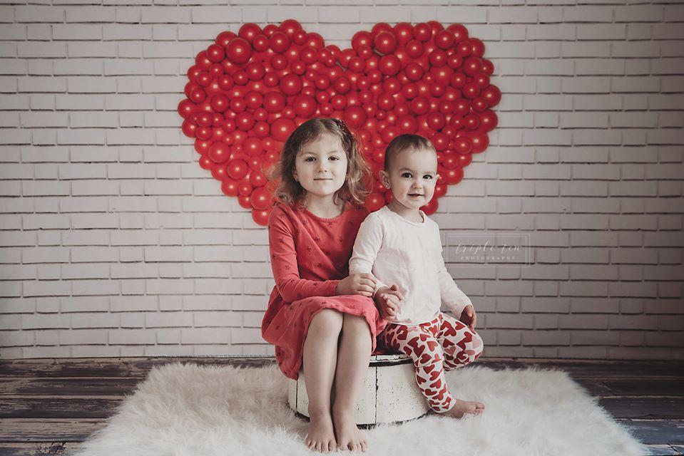 Kate Valentine's Day Love White Wall Backdrop for Photography - Kate Backdrop AU