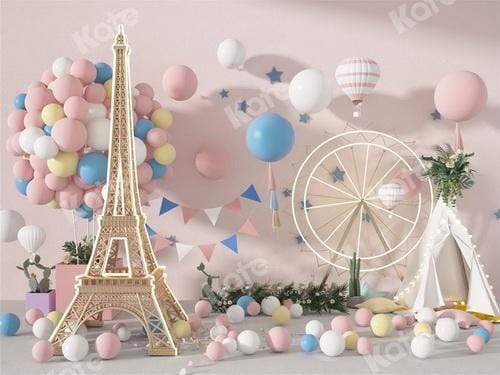Kate Children Travel Around the World Cake Smash Backdrop for Photography - Kate Backdrop AU