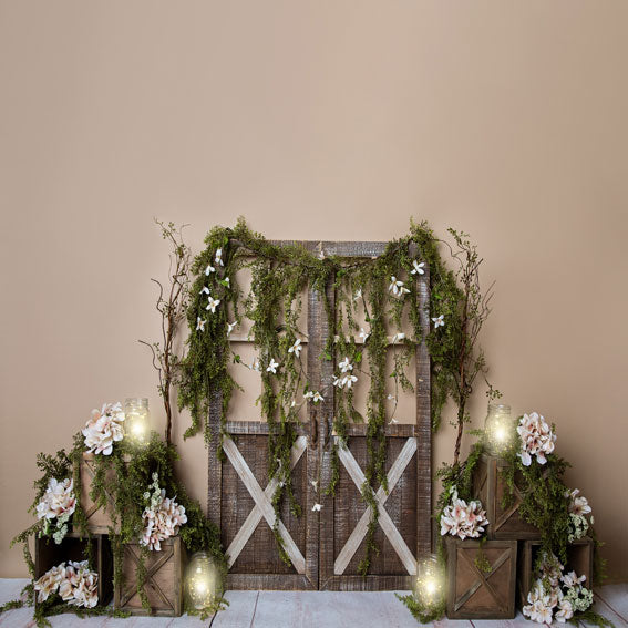 Kate Spring Barn Door Manor Backdrop Designed by Megan Leigh Photography - Kate Backdrop AU