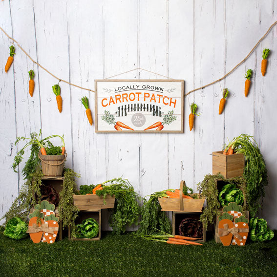 Kate Carrot Patch Easter Backdrop Designed by Megan Leigh Photography - Kate Backdrop AU