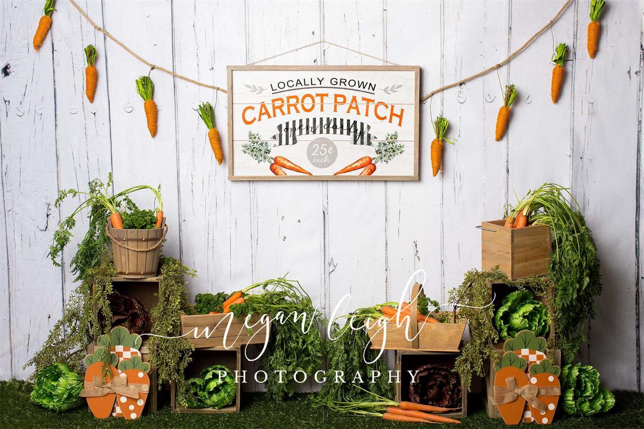 Kate Carrot Patch Easter Backdrop Designed by Megan Leigh Photography