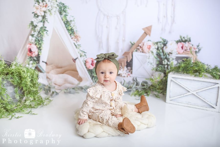 Kate Mother's Day Boho Teepee Spring Backdrop Designed by Megan Leigh Photography