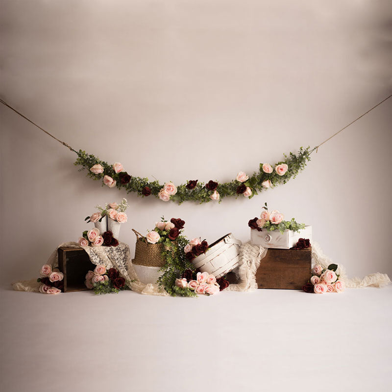 Kate Spring Rose Blooms Floral Backdrop Designed by Keerstan Jessop - Kate Backdrop AU