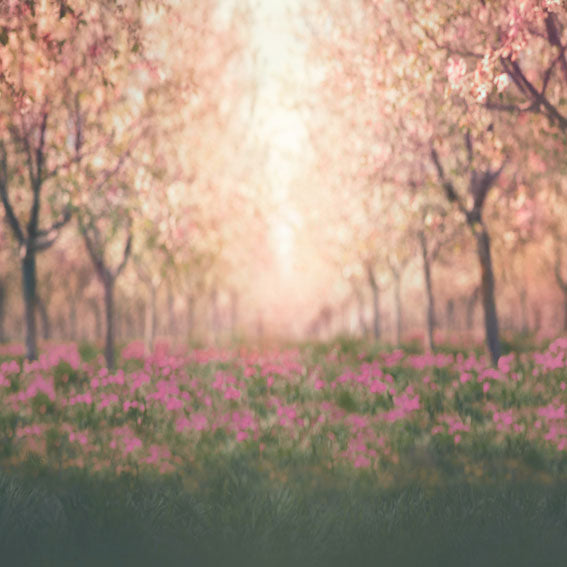 Kate Spring Cherry Blossoms Orchard Backdrop for Photography Designed by Lisa Granden - Kate Backdrop AU