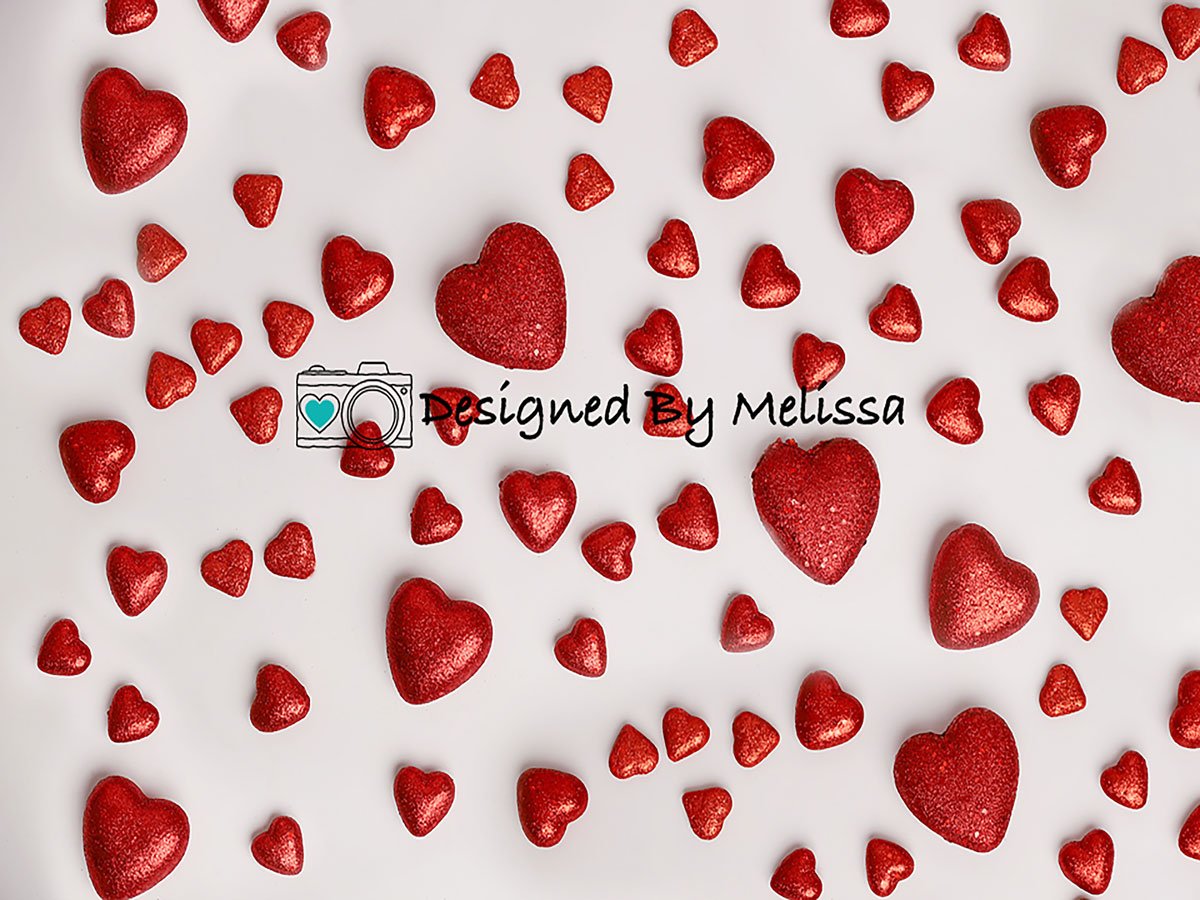 Kate Valentine's Day Red Hearts Backdrop Designed by Melissa King - Kate Backdrop AU