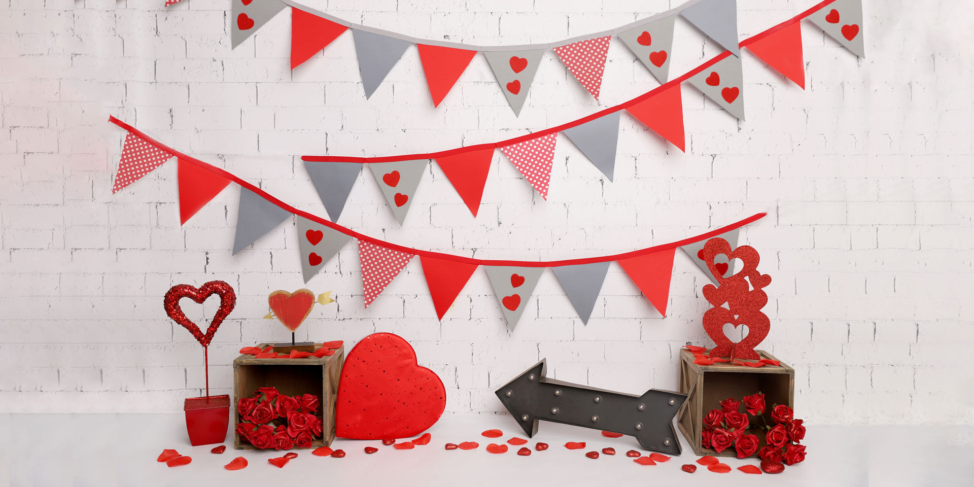 Kate Valentine's Day Party Backdrop Designed by Melissa King
