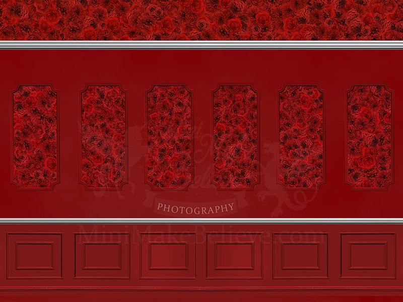 Kate Valentine's Day Red Wall Backdrop Designed by Mini MakeBelieve