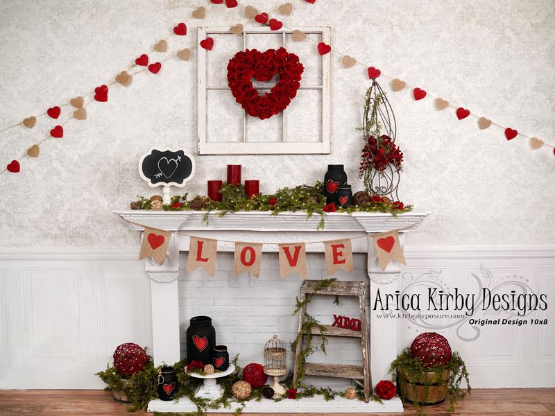 Kate Valentine's Day Love Backdrop Designed by Arica Kirby - Kate Backdrop AU