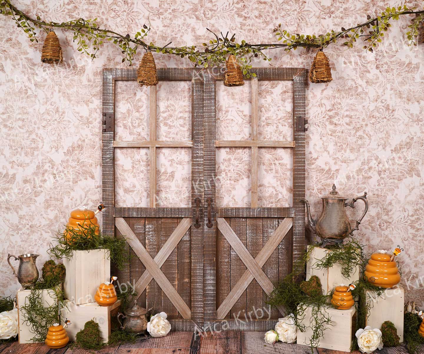 Kate Cake Smash Bee Mine Backdrop Designed by Arica Kirby - Kate Backdrop AU