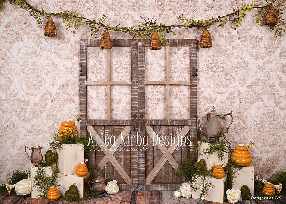 Kate Cake Smash Bee Mine Backdrop Designed by Arica Kirby - Kate Backdrop AU